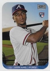 2018 Topps Archives Snapshots Base Ozzie Albies #AS-OA card