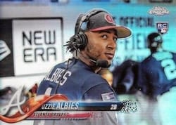 2018 Topps Chrome Base Set Ozzie Albies #72b card