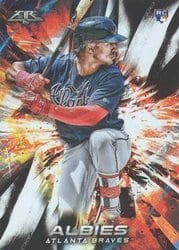 2018 Topps Fire Base Set Ozzie Albies #29 card