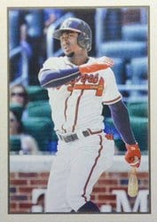 2019 Bowman Heritage Base Set Ozzie Albies #53VR-80 card
