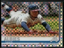 2019 Topps Chrome Ozzie Albies Negative Refractor #57 card