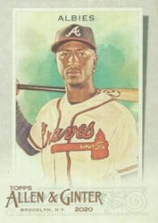 2020 Topps Allen & Ginter Base Set Ozzie Albies #56 card