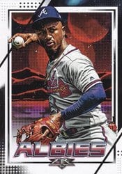 2020 Topps Fire Base Set Ozzie Albies #39 card