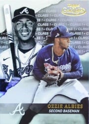 2020 Topps Gold Label Base Set Ozzie Albies #7 card