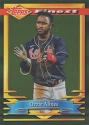 2021 Finest Flashbacks Base Set Ozzie Albies #75 card