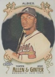 2021 Topps Allen & Ginter Chrome Base Set Ozzie Albies #43 card