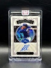 2022 Panini Three and Two Superstar Signatures Ozzie Albies #SS-OA card