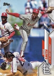 2020 Topps Base Set Ozzie Smith #55b card