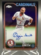 2024 Topps Chrome Update Legend Autographs Ozzie Smith #CLA-OS card