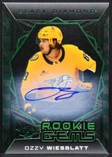 2025-26 Upper Deck Black Diamond Rookie Gems Signatures Ozzy Wiesblatt #RGS-OW card