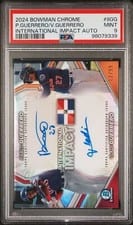 2024 Bowman Chrome International Impact Autographs Pablo Guerrero / Vladi Guerrero #II-GG card