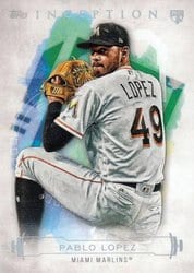 2019 Topps Inception Base Set Pablo Lopez #68 card