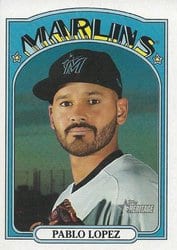 2021 Topps Heritage Base Set Pablo Lopez #385 card