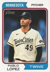 2023 Topps Heritage Base Set Pablo Lopez #617 card