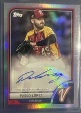 2023 Topps World Baseball Classic Autographs Pablo López #AV-PL card