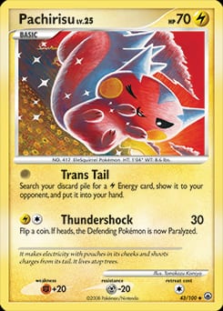 2008 Majestic Dawn Pachirisu #43 card