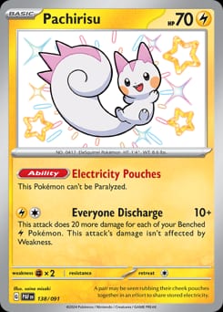 Paldean Fates Pachirisu #138 card