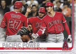 2019 Topps Update Base Set Pacific Power (Shohei Ohtani / Mike Trout) #US189 card