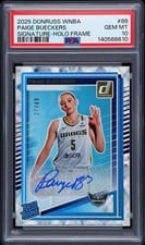 Paige Bueckers 2025 Panini Donruss WNBA #86 Holo Frame Signature