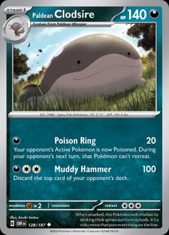 Obsidian Flames Paldean Clodsire #128 card