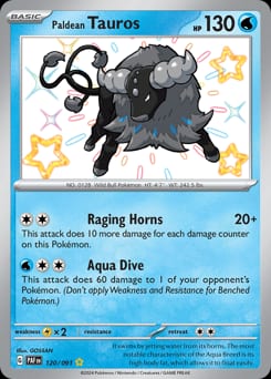 Paldean Fates Paldean Tauros #120 card