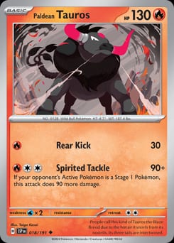 Surging Sparks Paldean Tauros #18 card