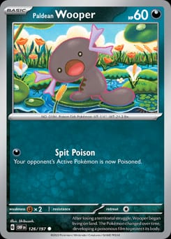 Obsidian Flames Paldean Wooper #126 card