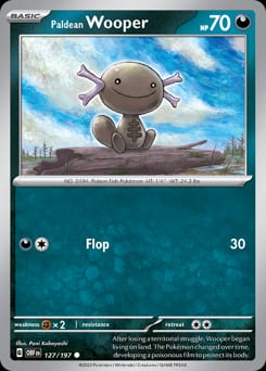 Obsidian Flames Paldean Wooper #127 card