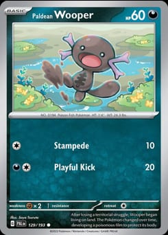Paldea Evolved Paldean Wooper #129 card
