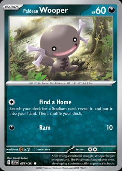 Paldean Fates Paldean Wooper #58 card