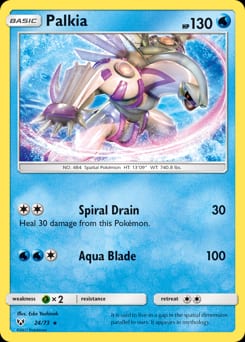 Shining Legends Palkia #24 card