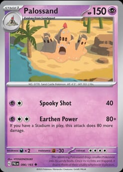 Paldea Evolved Palossand #96 card