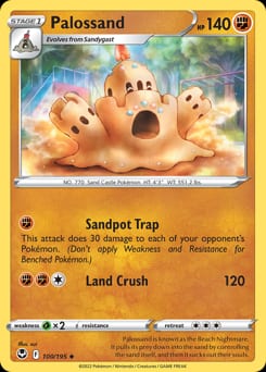 2022 Silver Tempest Palossand #100 card