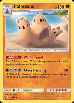 Sun & Moon Palossand #75 card
