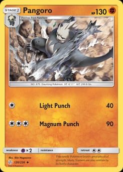 Cosmic Eclipse Pangoro #120 card