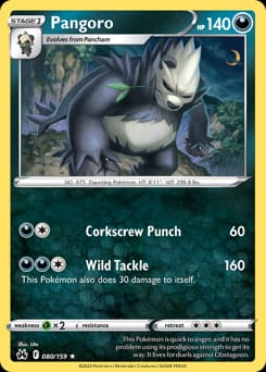 Crown Zenith Pangoro #80 card