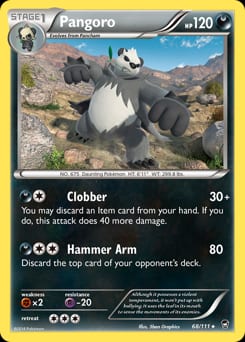 2014 Furious Fists Pangoro #68 card