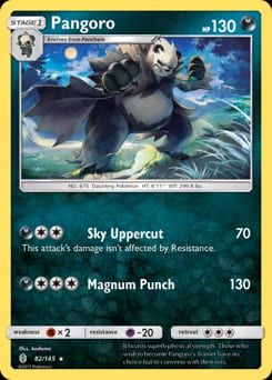 Guardians Rising Pangoro #82 card