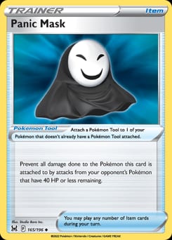 Lost Origin Panic Mask #165 card