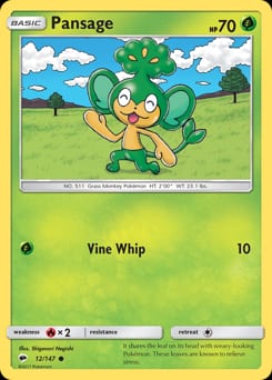 2017 Burning Shadows Pansage #12 card