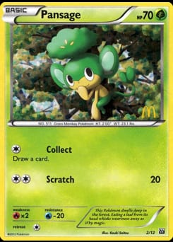 McDonald's Collection 2012 Pansage #2 card