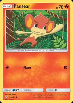 Burning Shadows Pansear #22 card