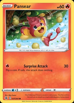 Fusion Strike Pansear #37 card