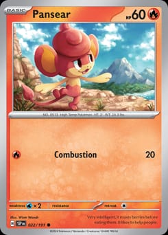 Surging Sparks Pansear #22 card