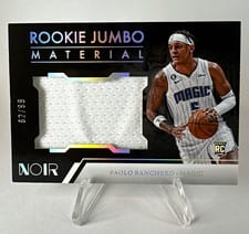 2022-23 Panini Noir Rookie Jumbo Material Paolo Banchero #RJM-PBC card