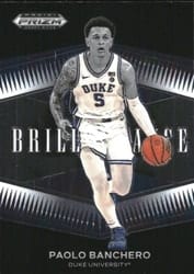 2022 Panini Prizm Draft Picks Brilliance Paolo Banchero #BR-PB card
