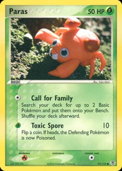 FireRed & LeafGreen Paras #72 card