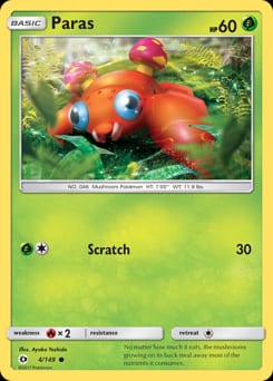 Sun & Moon Paras #4 card