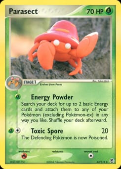 2004 FireRed & LeafGreen Parasect #43 card