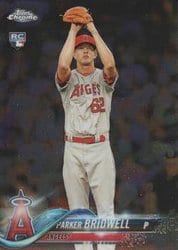 2018 Topps Chrome Base Set Parker Bridwell #77 card